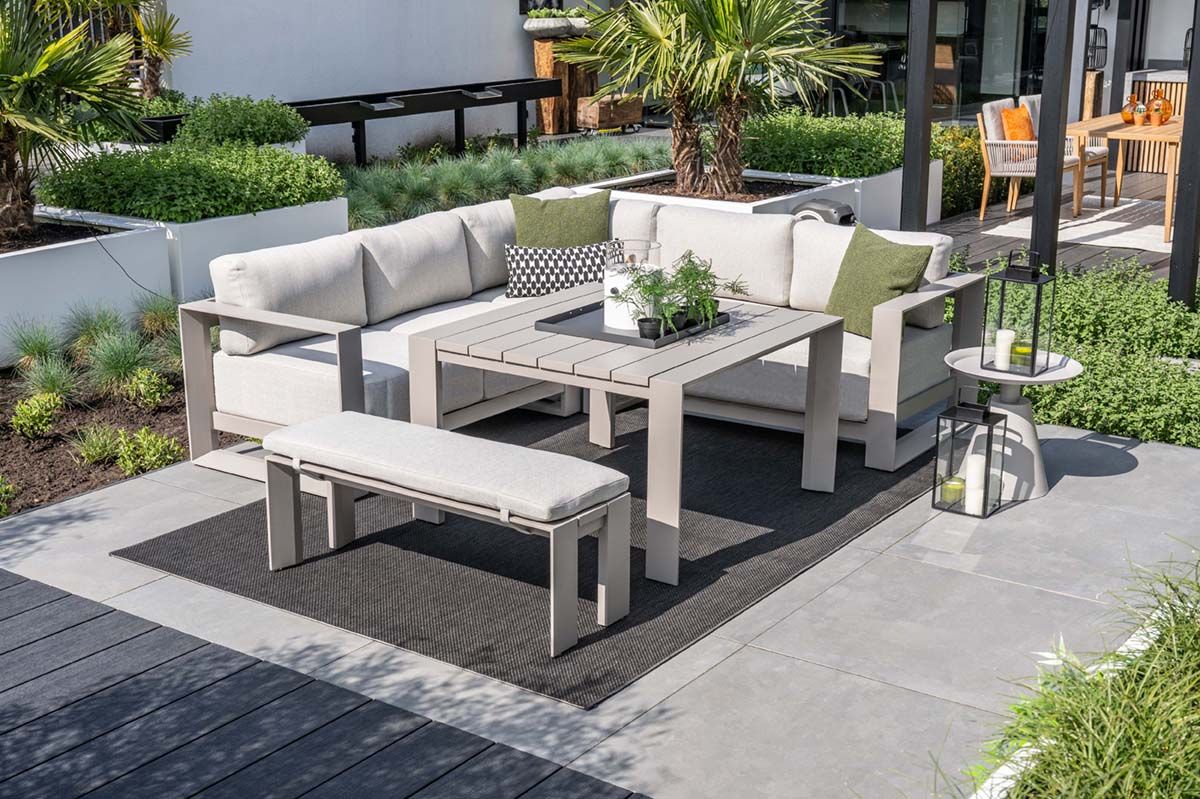 Garden Impressions Levanto -111x111 cm L/D tafel  - taupe
