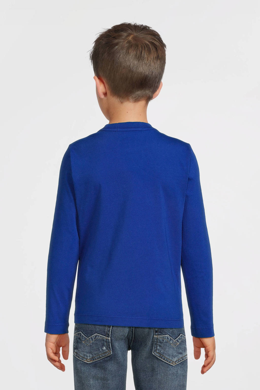 REPLAY longsleeve met logo blauw