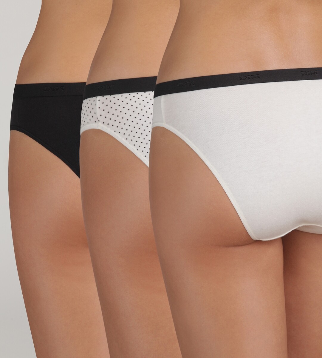 DIM<br>Set van 3 slips les pockets stretch katoen