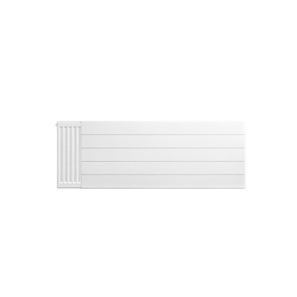 Eastbrook plaat voor paneelradiator met streep 140x50cm wit glans