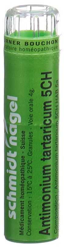 SCHMIDT-NAGEL Antimonium tartaricum 5 CH<br>4 g, Granulat