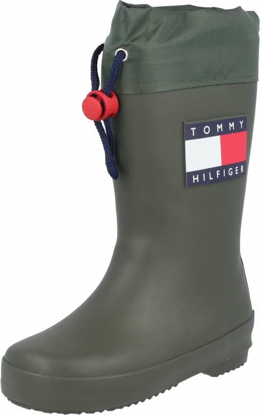 Tommy Hilfiger regenlaarzen groen Jongens Rubber Logo 25
