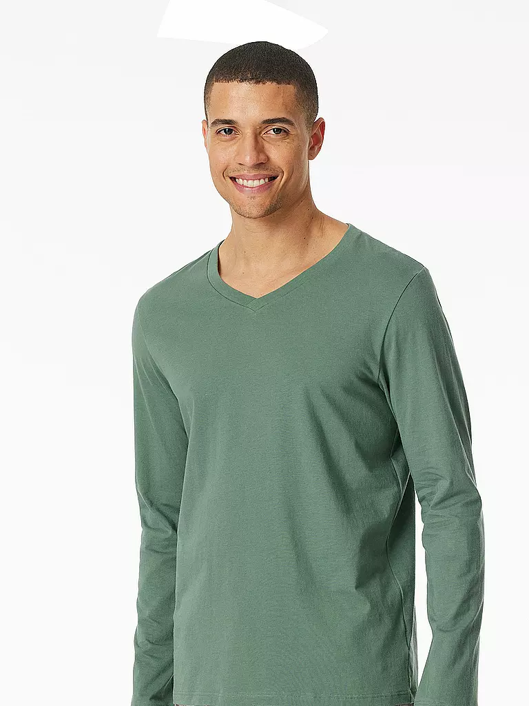 SCHIESSER Pyjamashirt hellgrün