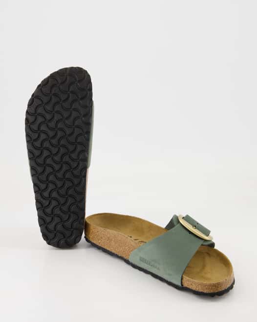 Birkenstock Madrid Big Buckle Pantoletten in Grün