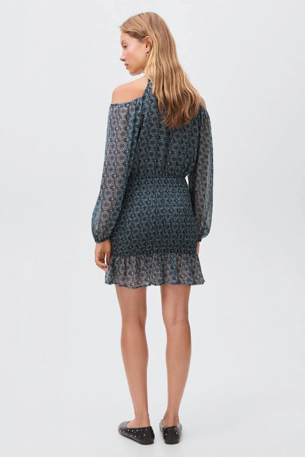 MANGO TEEN korte jurk donkerblauw