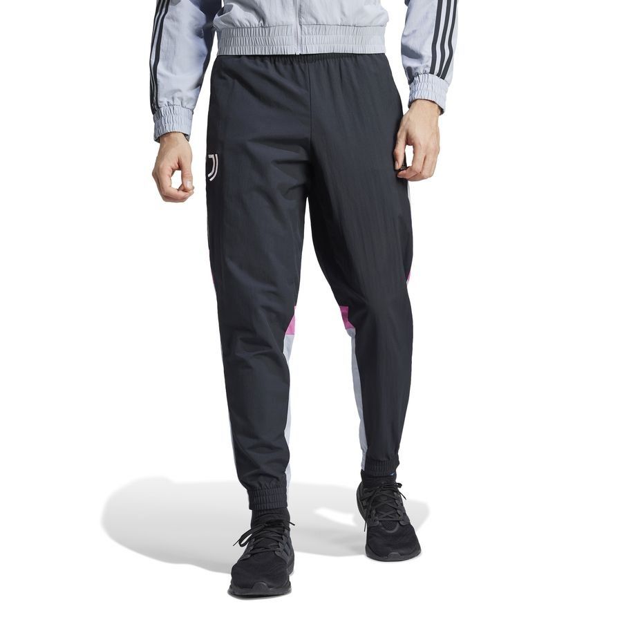Juventus Bas de Survêtement Woven - Noir/Argent/Rose