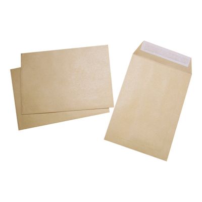 La Couronne - 250 Pochettes Enveloppes 260 x 330 mm - 90 gr - sans fenêtre - kraft - bande auto-adhésive