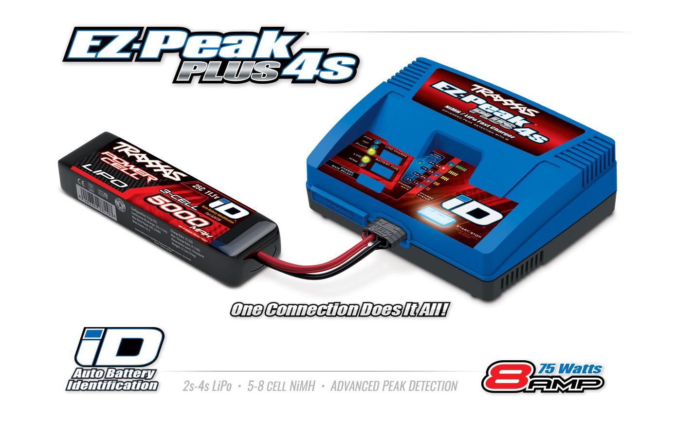 Ladegerät EZ-Peak Live 8A 2-4STraxxas ID Ladegerät für LiPo und NiMH Akkus