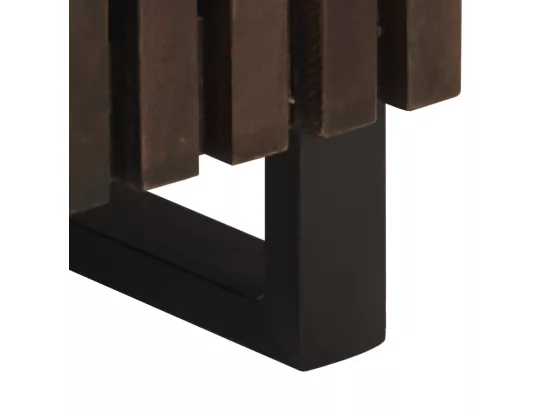 Armoire de salle de bain marron 38x34x58cm bois massif manguier