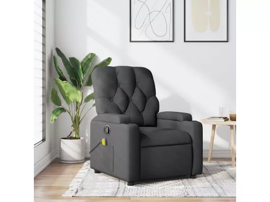Fauteuil de massage inclinable Gris foncé Tissu