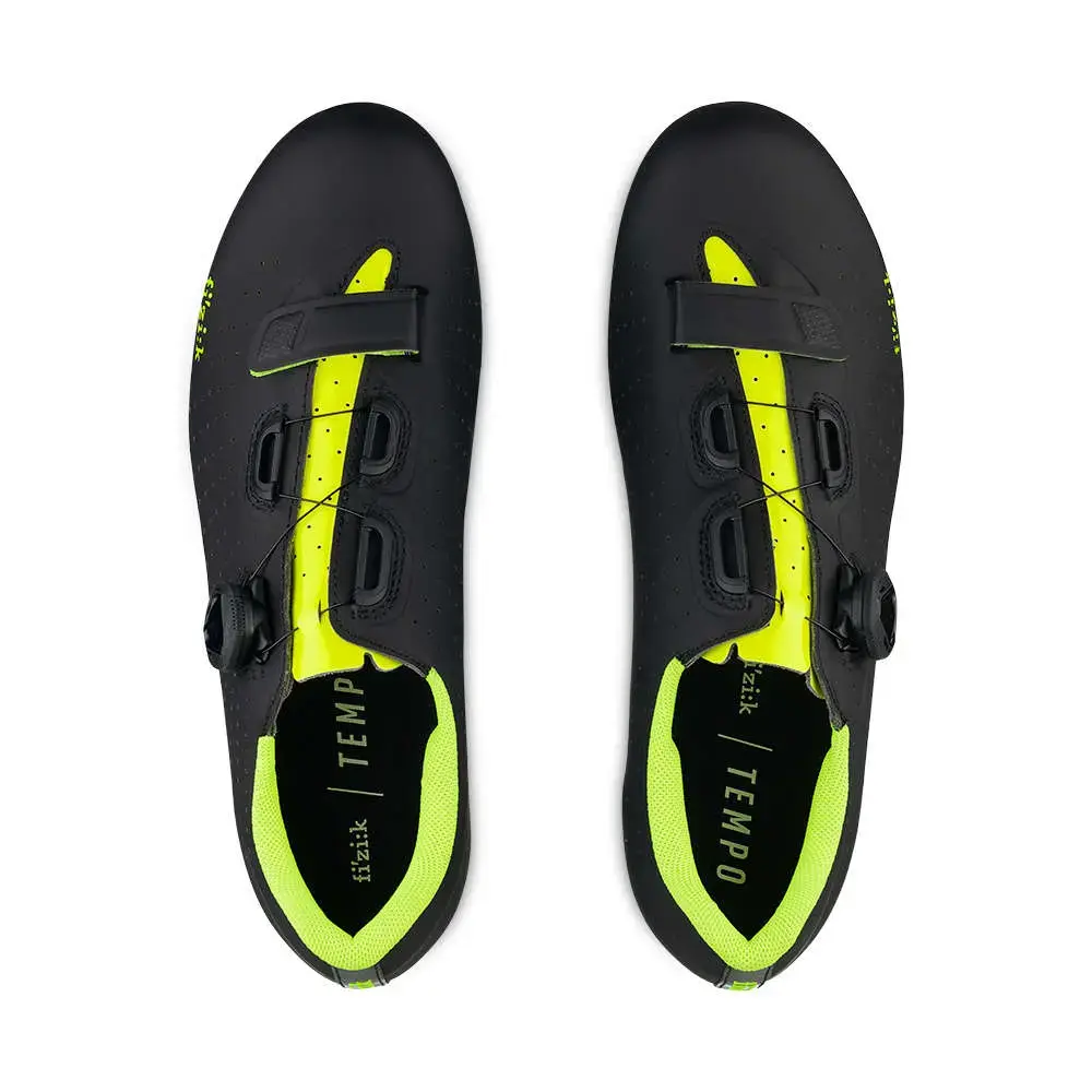 Fizik Tempo Overcurve R5 Wielrenschoenen Zwart/Fluo Geel
