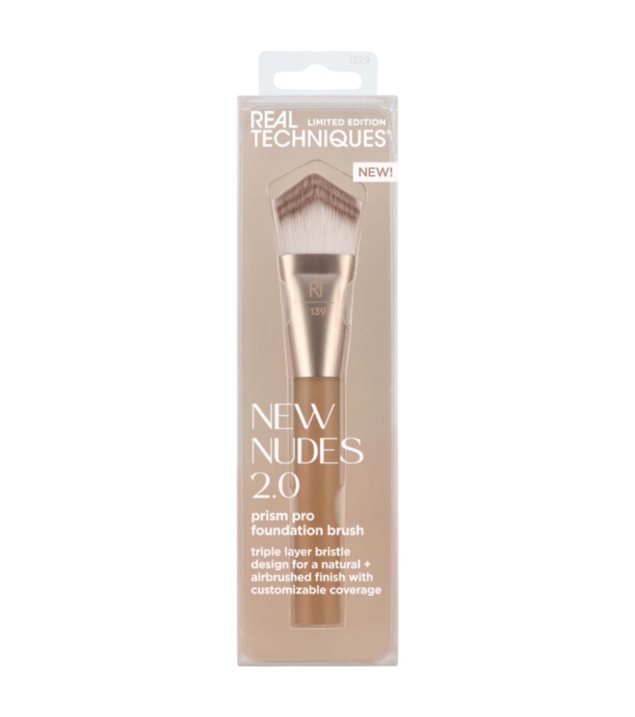 Real Techniques - *New Nude 2.0* - Pincel para o rosto Prism Pro