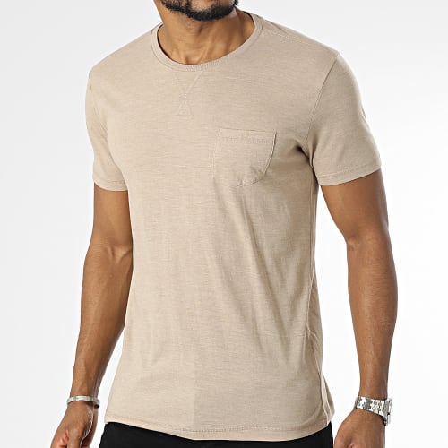 Tee Shirt A Poche Beige