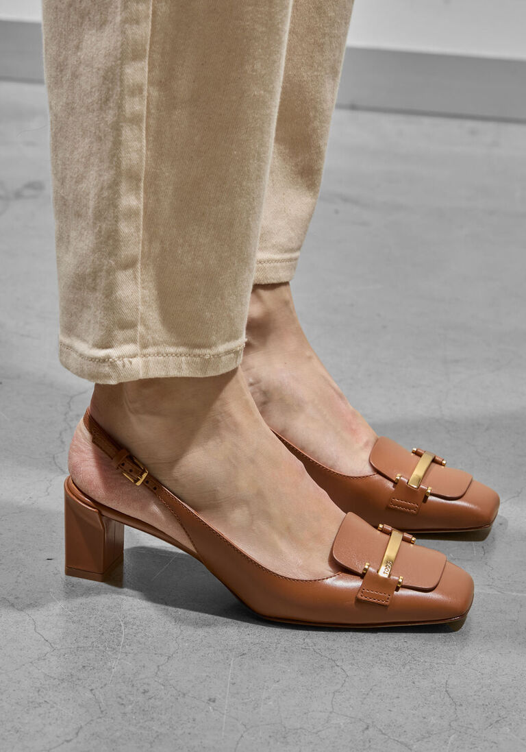 bruine tod's pumps barretta attacchi