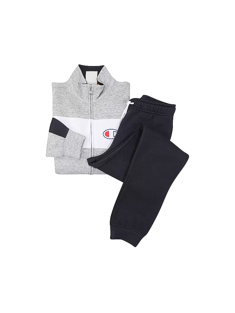 CHAMPION Jungen Jogginganzug 2-tlg hellgrau
