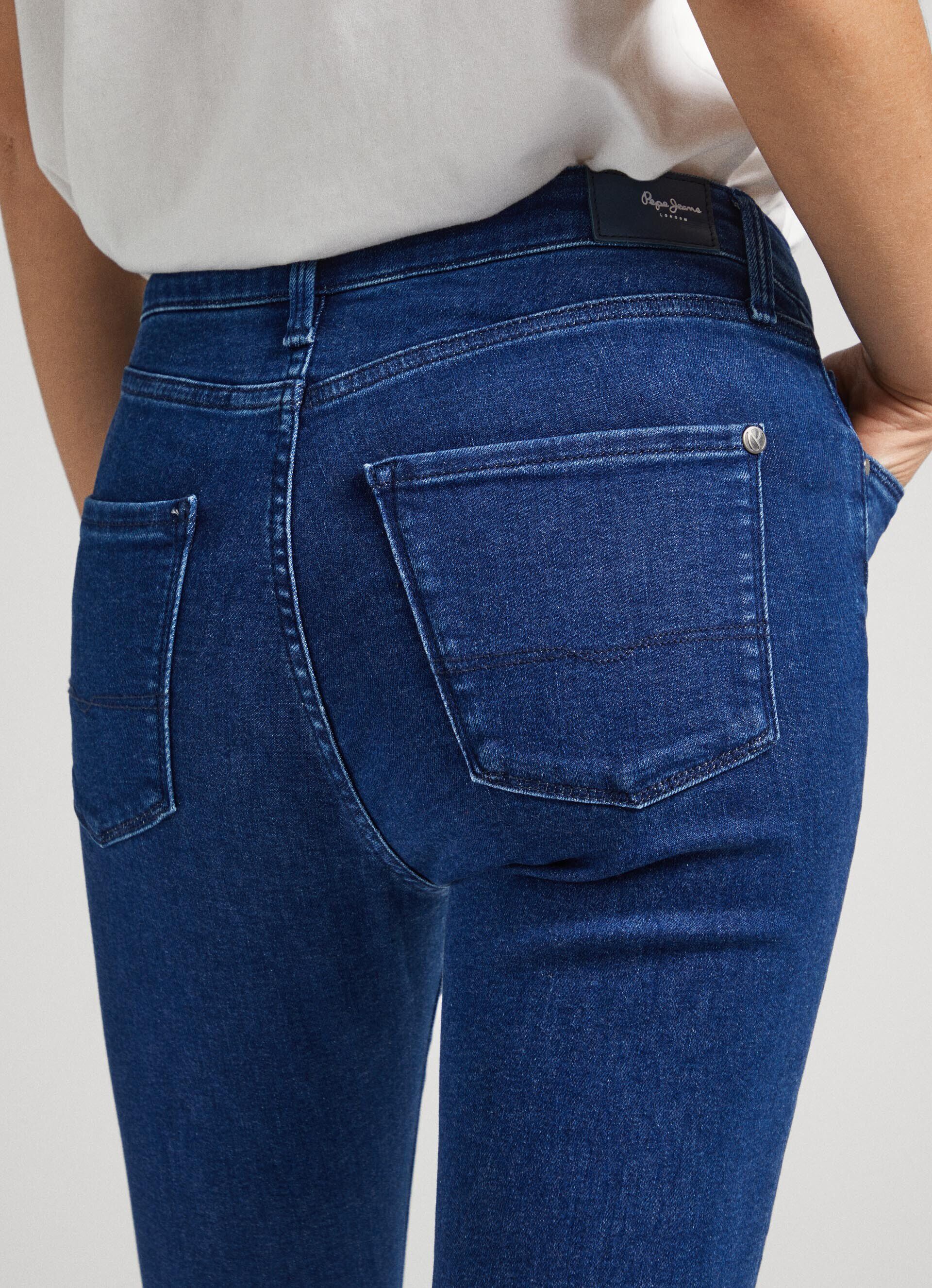 Calça jeans skinny de cintura alta estilo regent fit - jeans