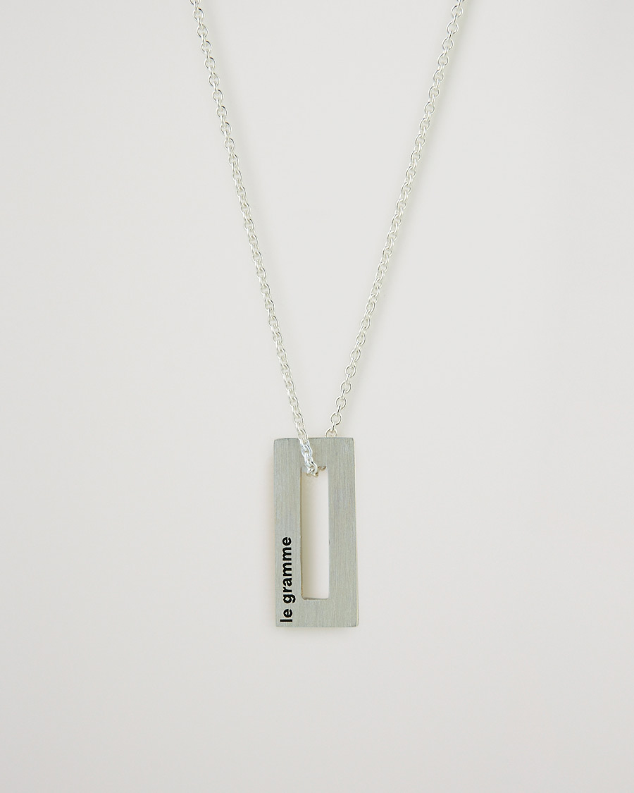 LE GRAMME Rectangular Necklace Le 1.5 Sterling Silver