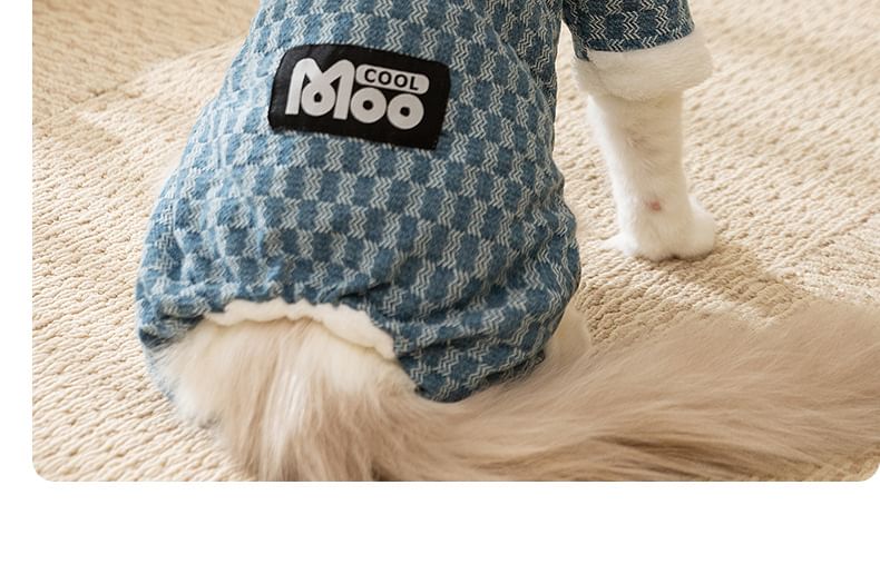 Cissilli - Flanellen overall met capuchon en letters voor huisdieren