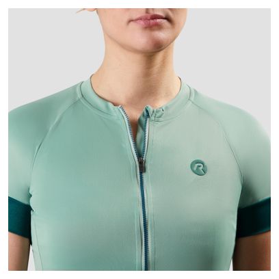 Maillot Manches Courtes Vélo Rogelli Modesta Menthe/Bleu Femme