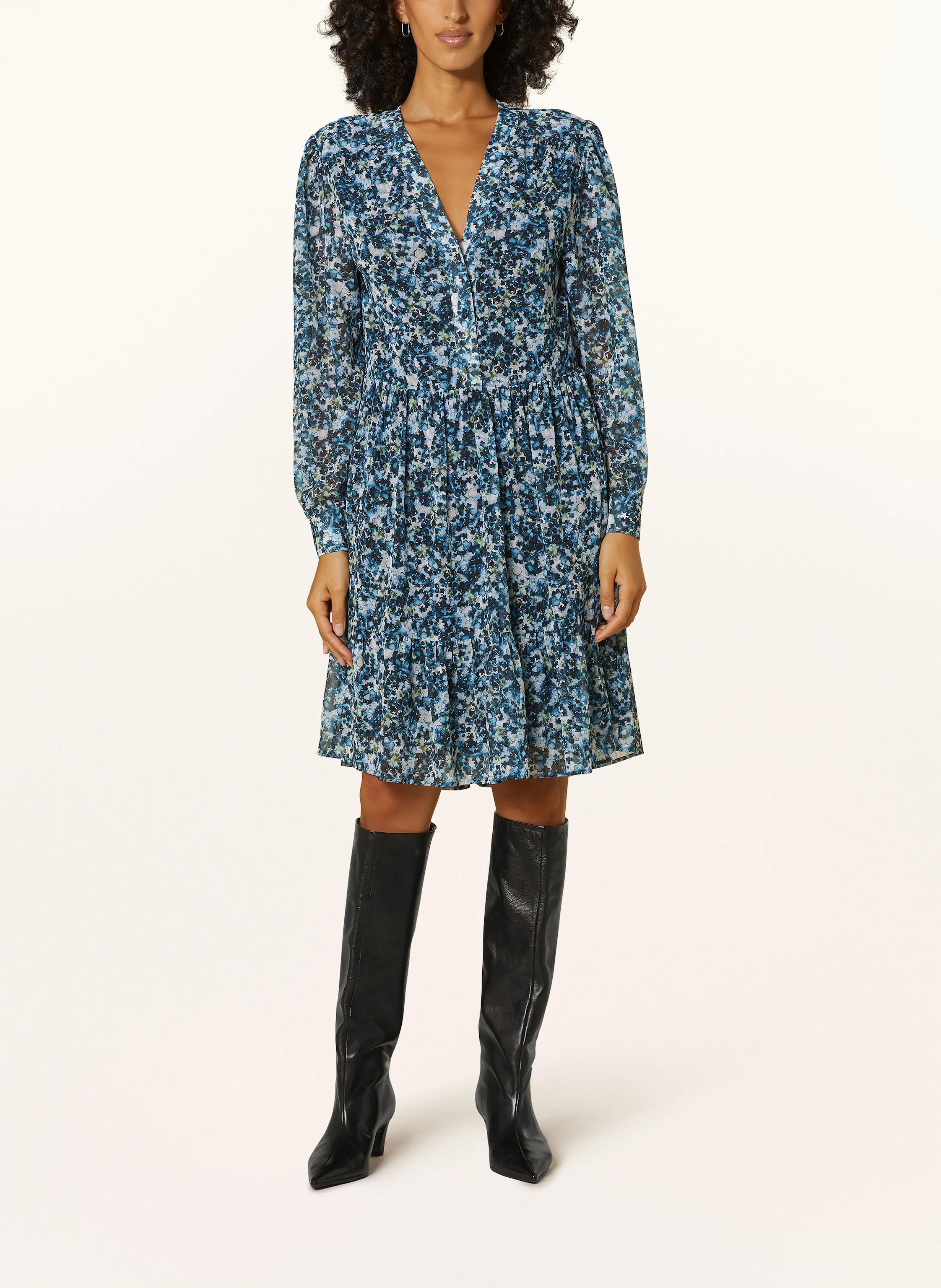 BOSS Kleid DIMETA mit Rüschen