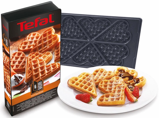 Tefal Herzwaffelplatten »XA8006« Metall passend für Tefal SW852D Snack Collection