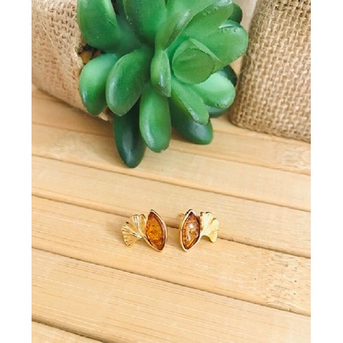 Boucles d'oreilles ambre