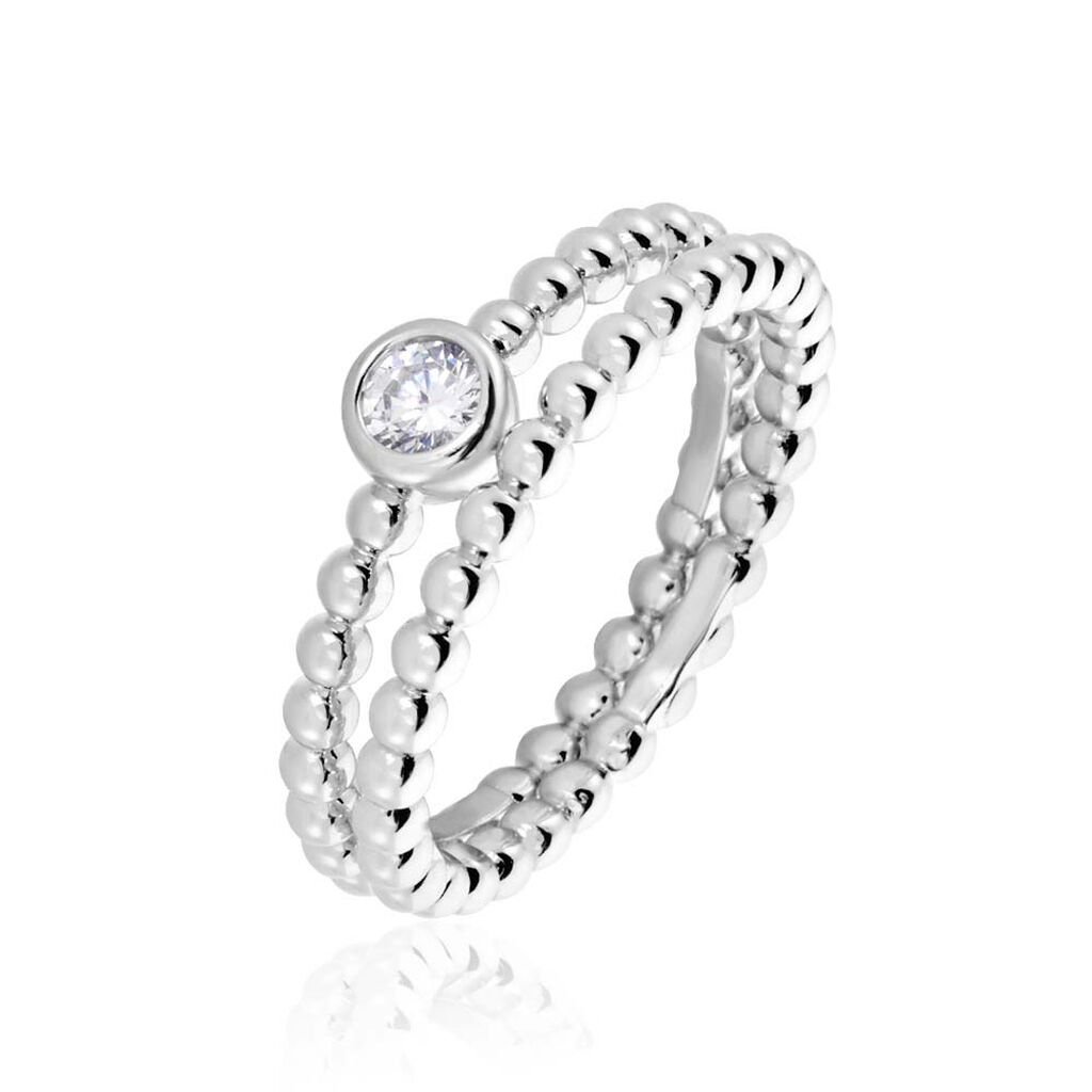 Duo De Bagues Roseli Argent Blanc Oxyde De Zirconium