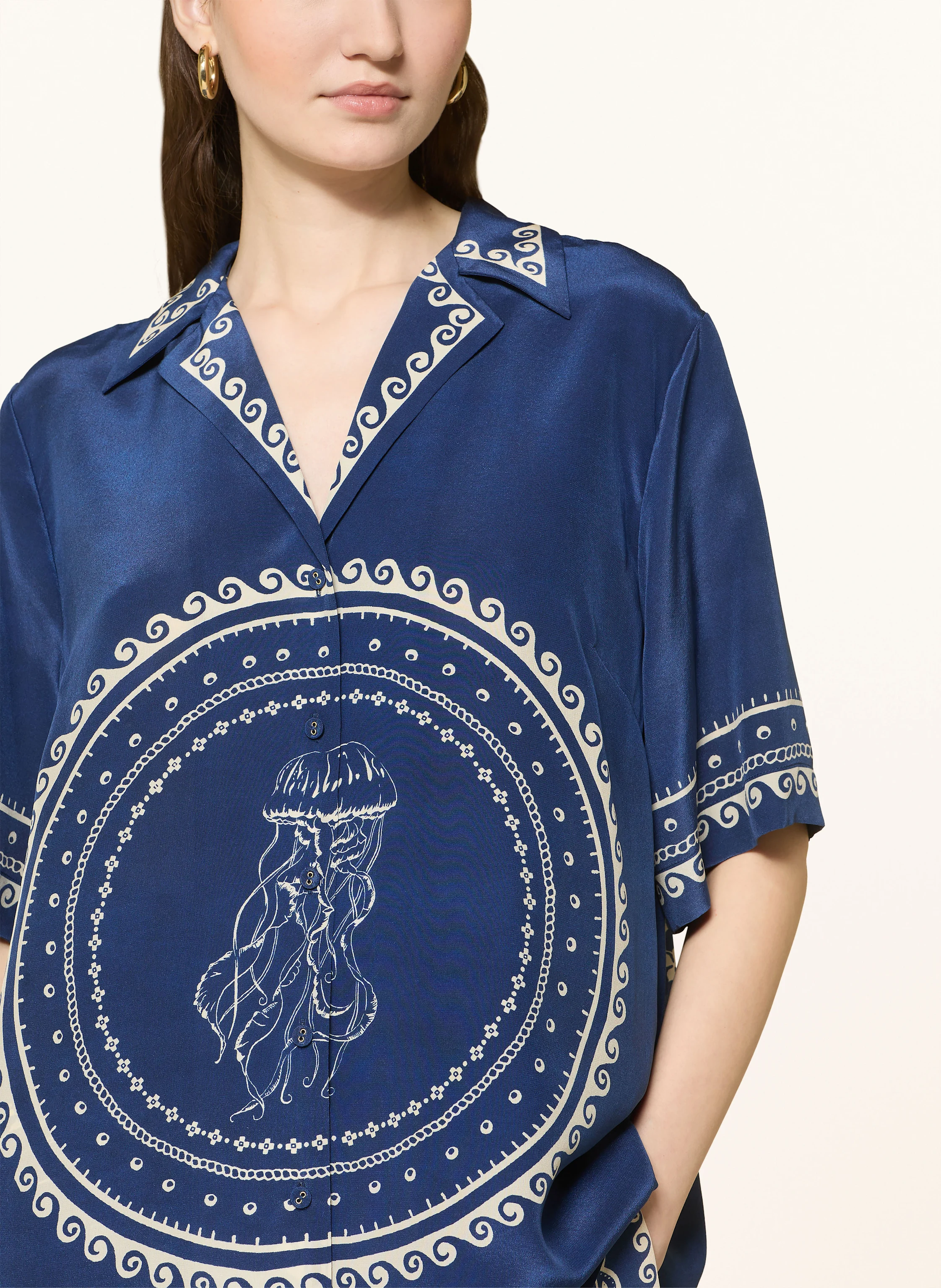 ALÉMAIS Hemdbluse OCEANE aus Seide