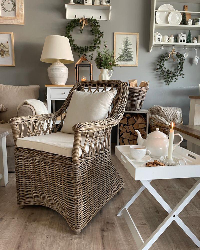 Tuinstoel set van 2 rotan naturel MAROS II