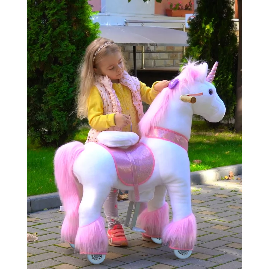 PonyCycle® Pink Unicorn mit Bremse - groß