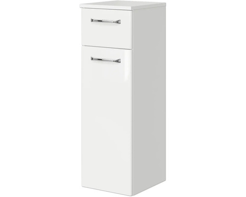Pelipal Kumba badkamermeubelset (B x H x D): 137 x 200 x 50 cm, witte glanzende fronten, 5-delige set inclusief witte mineraalstenen wastafel, badmeubel en wandkast (99.1070126094)