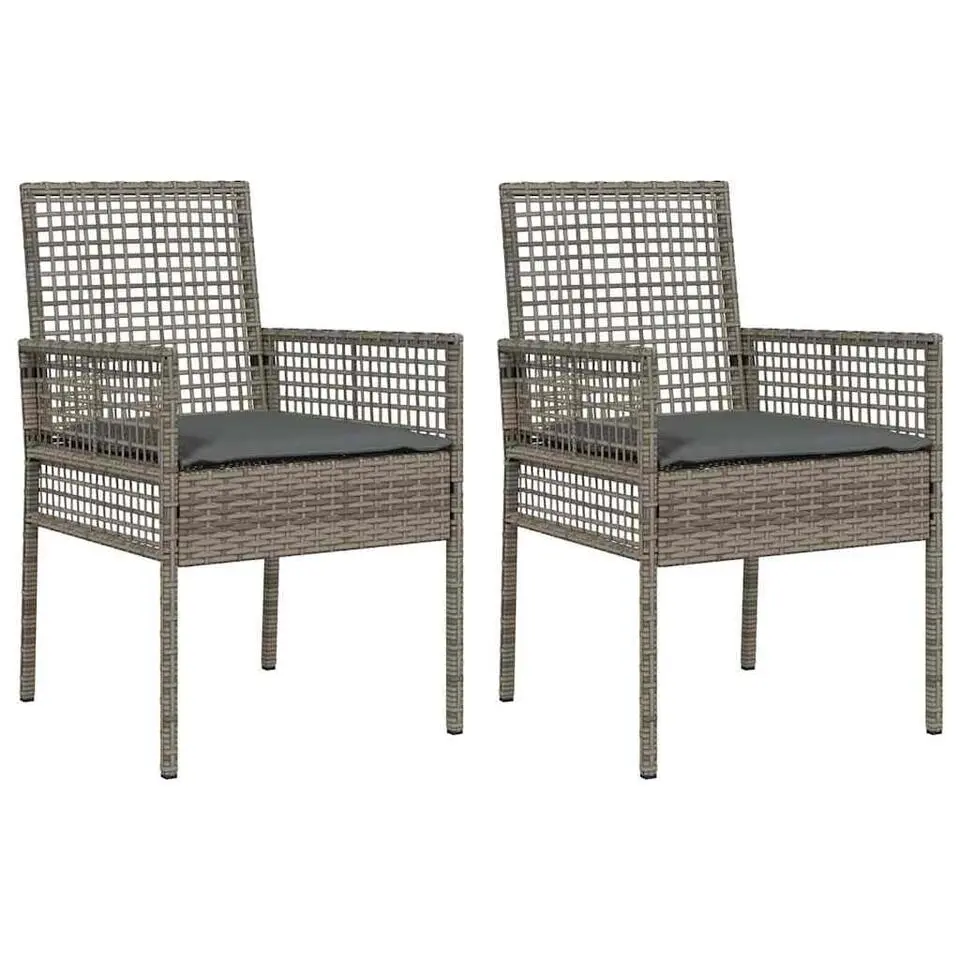 vidaXL - Tuinstoel - Grijs - Poly rattan - 53 x 60 x 85cm