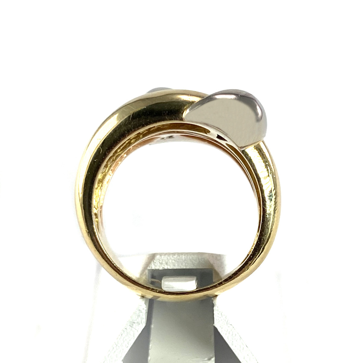Bague d'occasion entrelacée 3 ors 750