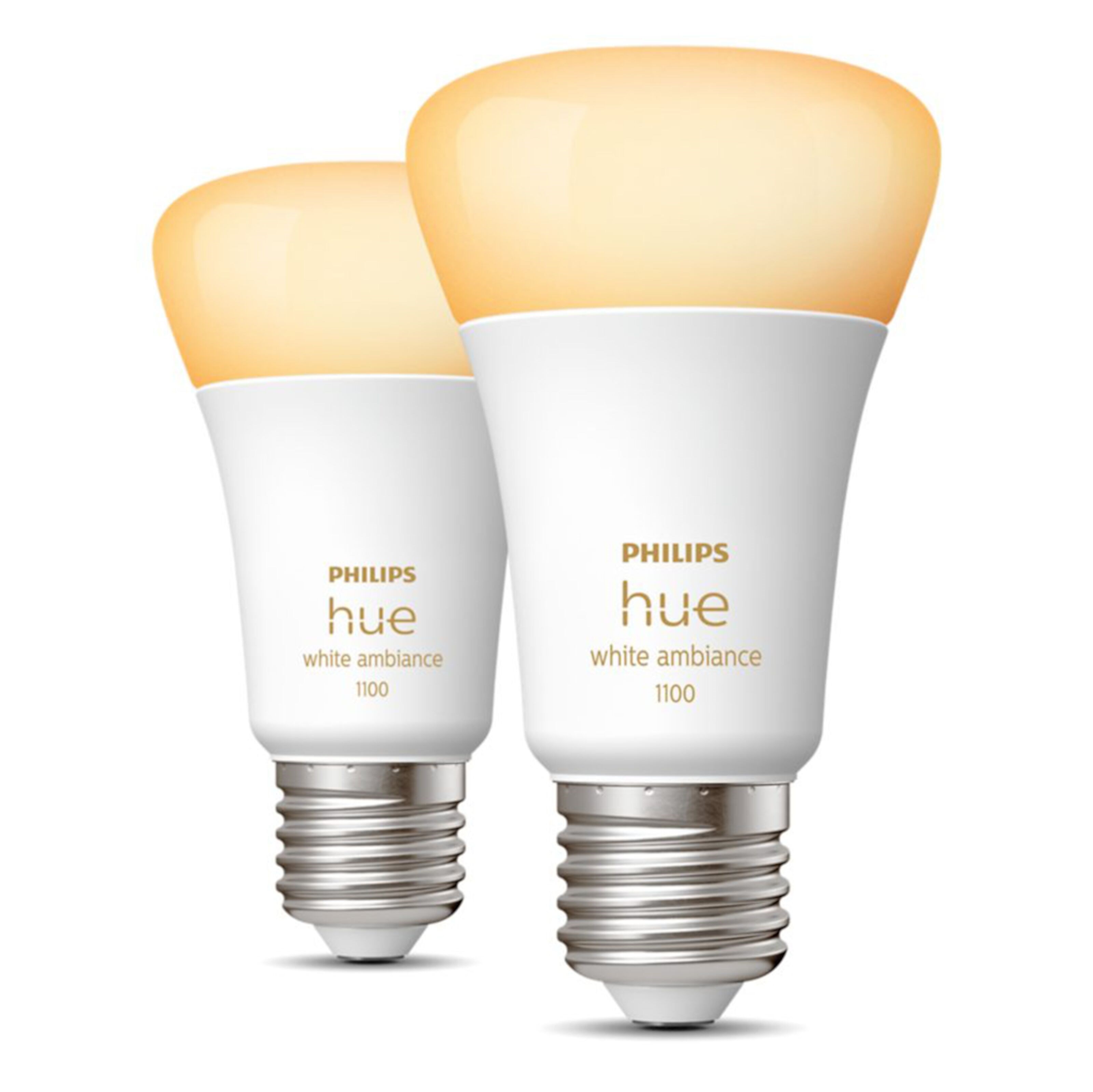 Philips Hue Ambiance Smart LED-pære E27 1100 lm 2-pack