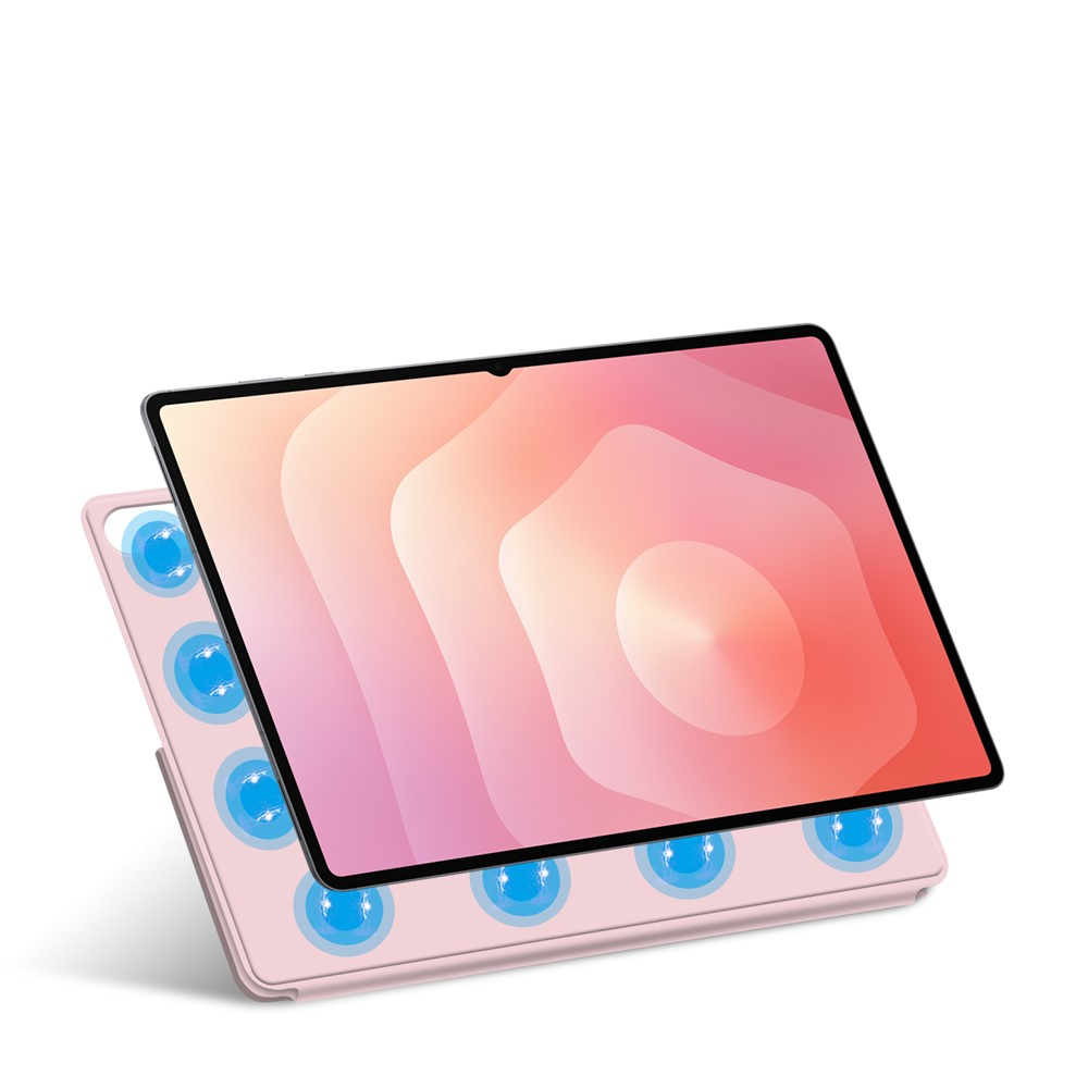 Samsung Galaxy Tab S11 Ultra Smart Cover Origami Flip Case Leder Tasche Schutzhülle Magnetcover - Rosa