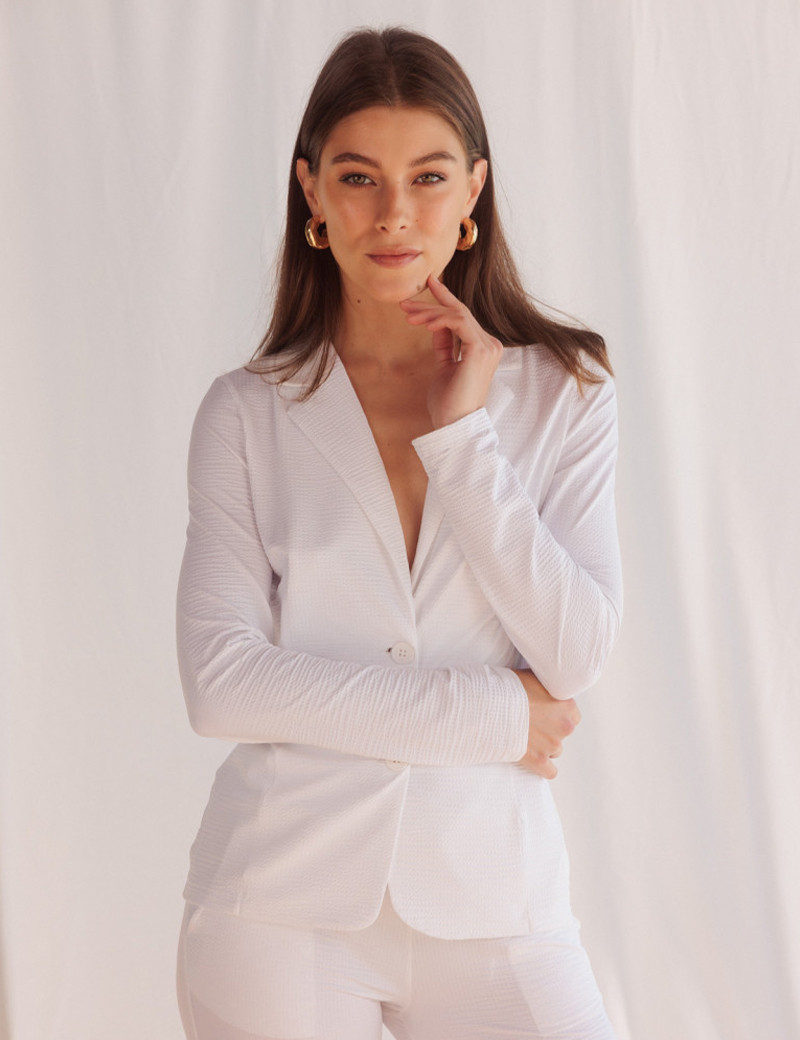 HBT WAFFLE  | SHIRLEY VESTE BLANCHE