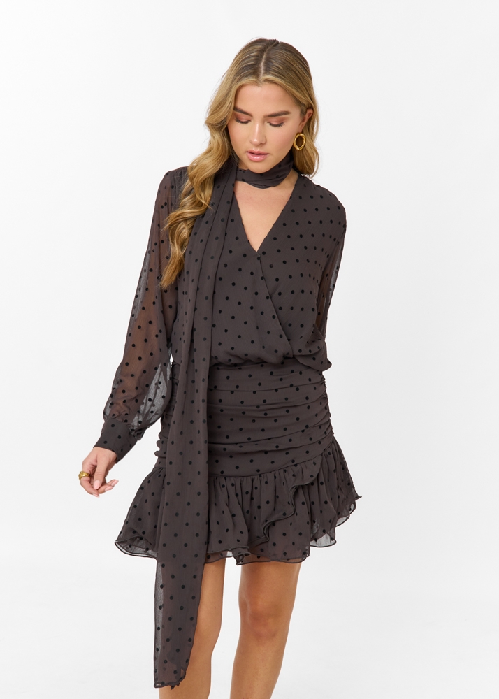 Florence jurk choco bruin