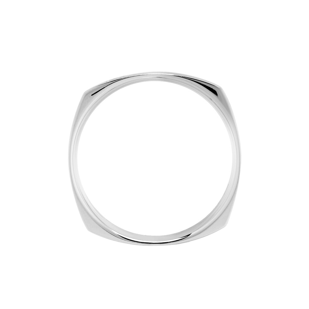 Alliance Carree Brossee Or Blanc Diamant