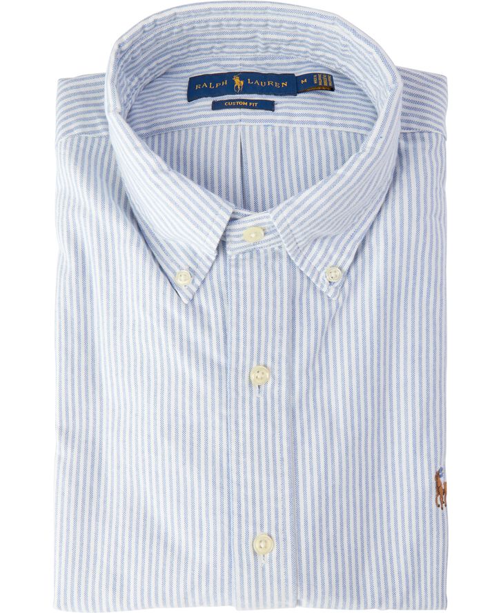 Polo Ralph Lauren Custom Fit Oxford Shirt Blue/white stripe