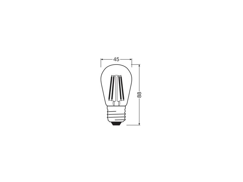 OSRAM Lampe Vintage 1906 Mini Edison ST45, 4.8W, E27, Warmw Dimmbare LED-Lampen, Vintage-Edition