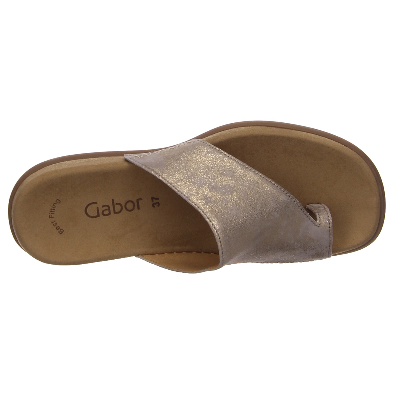 Gabor Pantolette silber gold/silber/bronce
