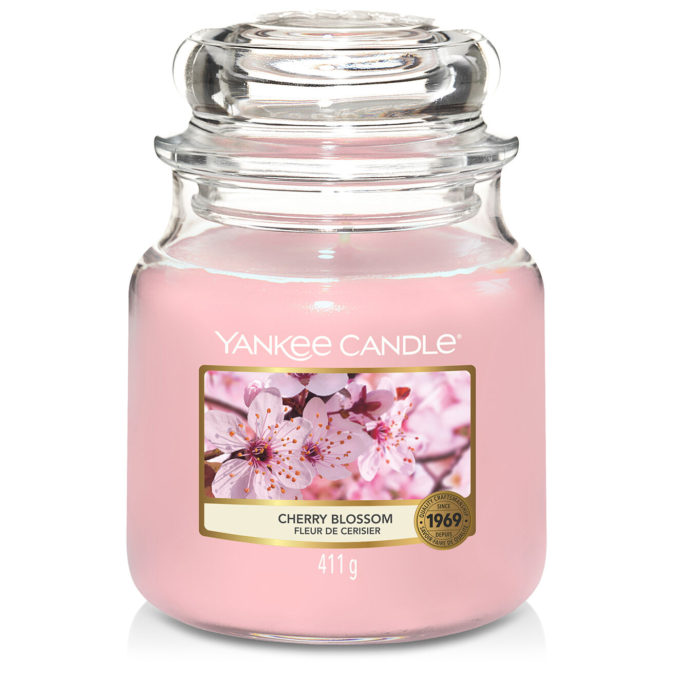 Yankee Candle Bougie parfumée moyenne jarre Fleur de cerisier - 65-75h