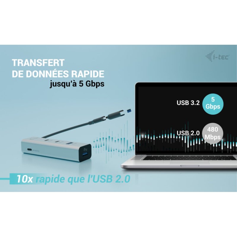i-tec Metal Universal Charging HUB 2xUSB-C + 2x USB-A Port + Power Delivery 85W