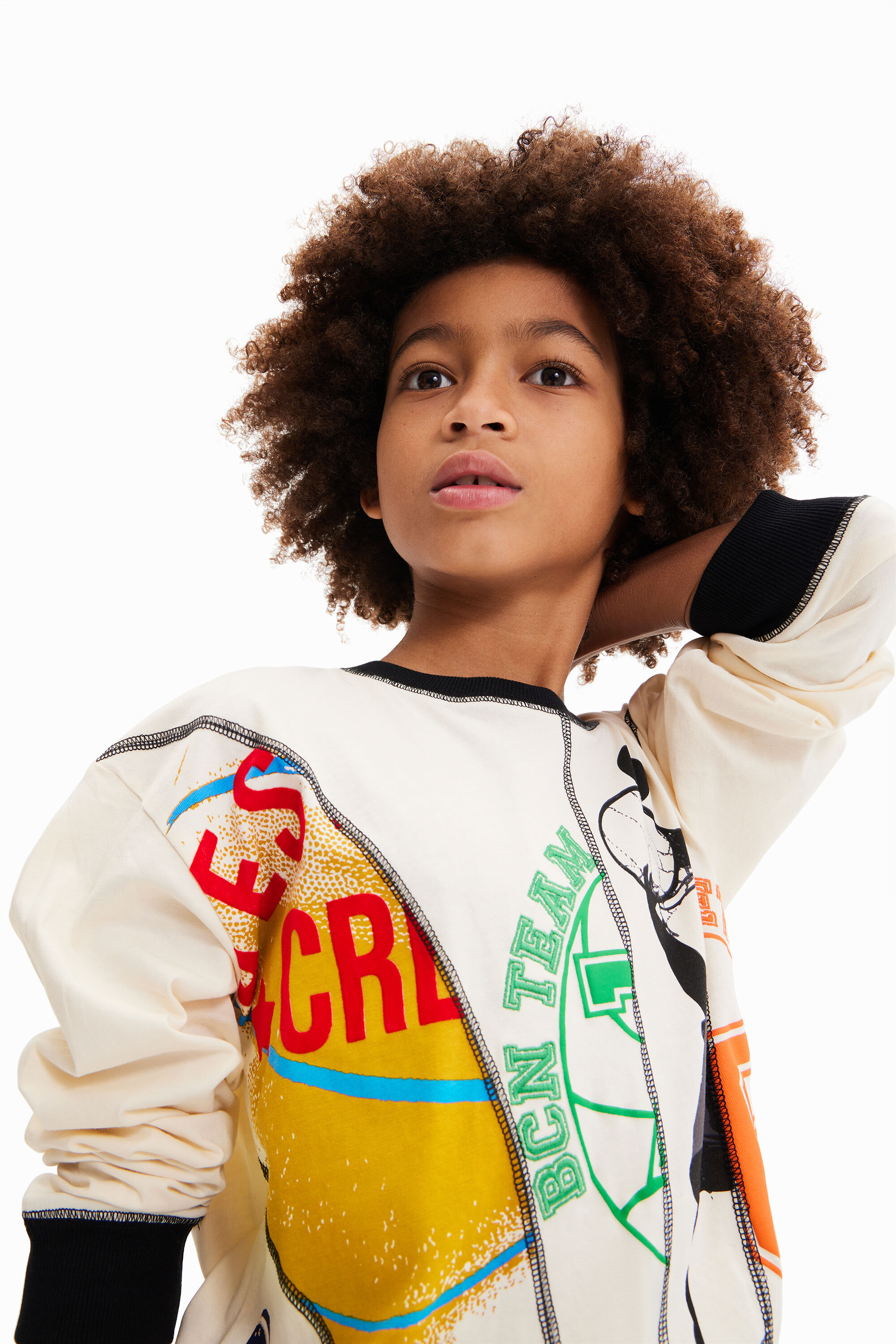 T-shirt patchwork sport