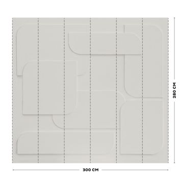 vtwonen fotobehang soft 3D light grey (dessin 111335)