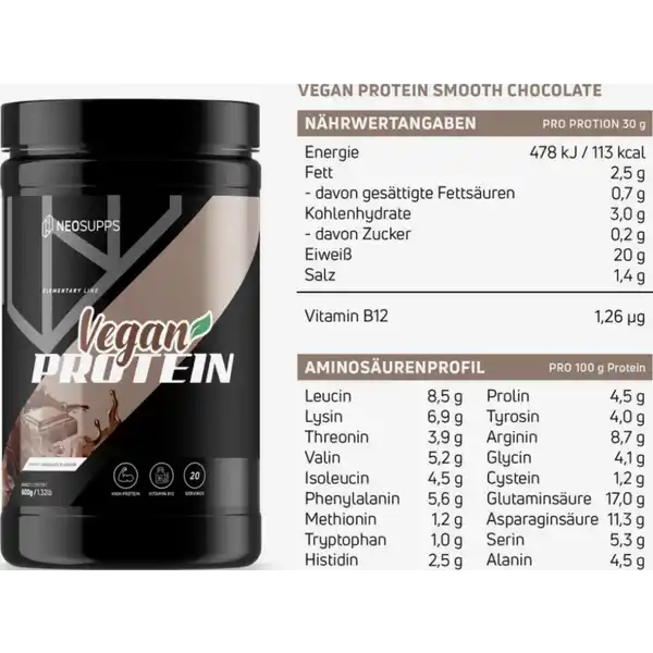 Vegan Protein Smooth Chocolate