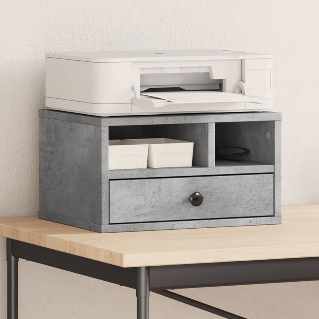 vidaXL Printerstandaard Betongrijs 40x32x22,5 cm