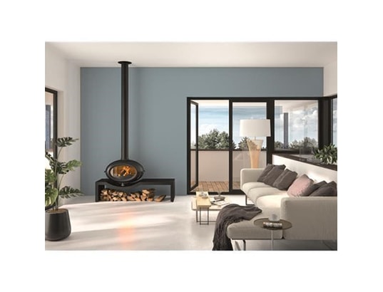INVICTA - Poêle à bois brio sur banc - 7 kw - rdt: 76% - b. 50 cm - 1...