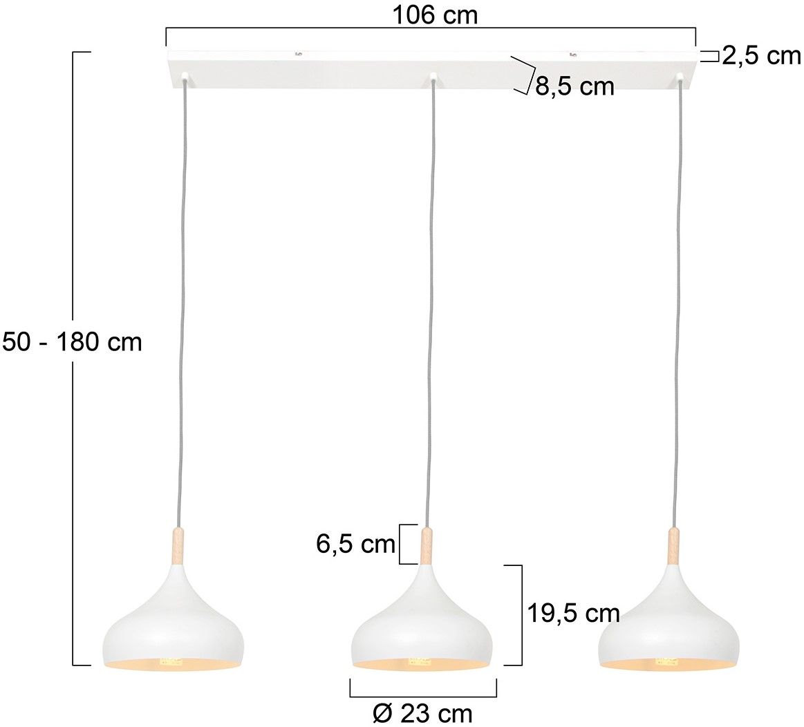 Hanglamp 3099W Bjorr Mexlite
