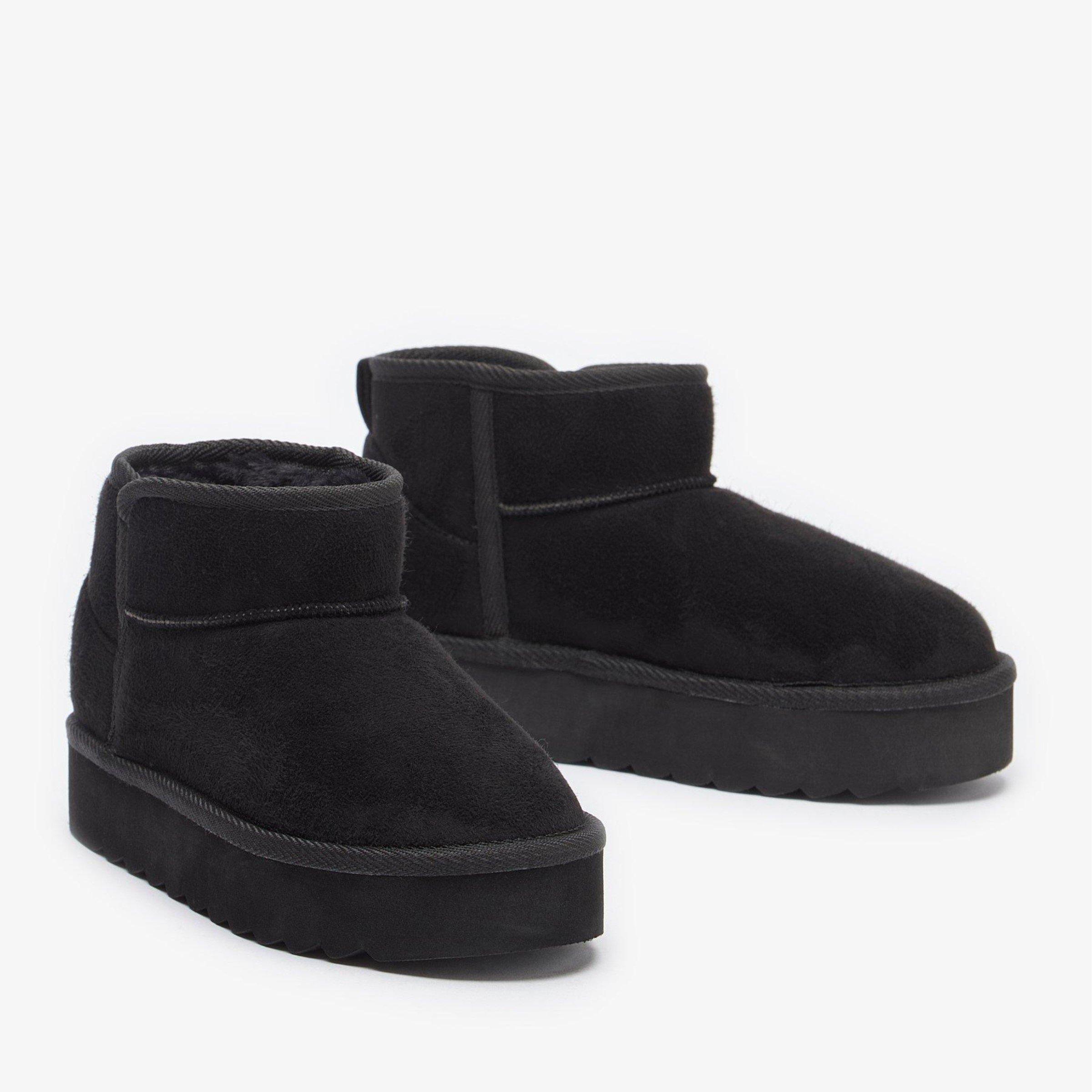 Be You Studio Faux Fur Lined Low Ankle Boots